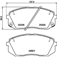 Hella 8DB 355 025-981 Remblokken