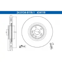 Ate 24.0134-0119.1 Remschijf