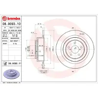 Brembo 08.9093.11 Remschijf