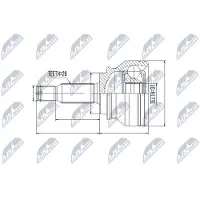 NTY NPZ-MS-061 Homokineet reparatie set, aandrijfas