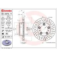 Brembo Remschijf 09.C879.11, 1 stuk