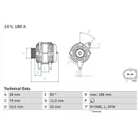 Bosch 0 986 084 140 Dynamo / Alternator
