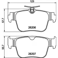 Hella Remblokkenset, schijfrem 8DB 355 040-851