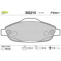 Valeo 302215 Remblokken