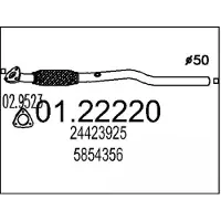 MTS 01.22220 Voorpijp