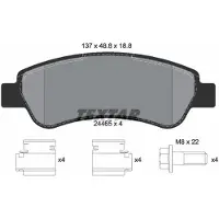Textar Remblokset 2446501, achter