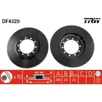 TRW DF4329 Remschijf