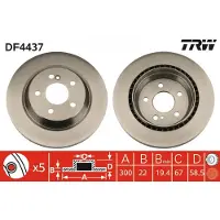 TRW DF4437 Remschijf