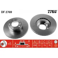 TRW Remschijf DF2769