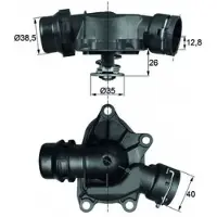 MAHLE ORIGINAL Thermostaat, koelvloeistof TI 26 88