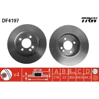 TRW DF4197 Remschijf