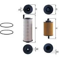 MAHLE ORIGINAL KX 646KIT Brandstoffilter
