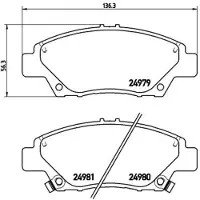 Brembo P 28 050X Remblokken