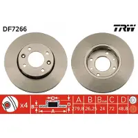 TRW DF7266 Remschijf