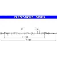 Ate 24.3727-1833.2 Handremkabel