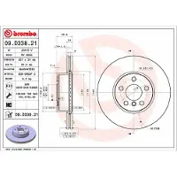 Brembo Remschijf 09.D338.21