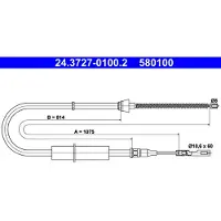 Ate Kabel, parkeerrem 24.3727-0100.2 rechts