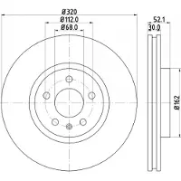 Hella 8DD 355 117-191 Remschijf