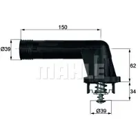 MAHLE ORIGINAL Thermostaat, koelvloeistof TI 20 95