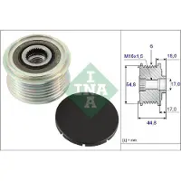Schaeffler INA Vrijlooppoelie dynamo 535011410 Ina voor o.a. RENAULT