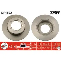 TRW Remschijf DF1802