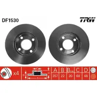 TRW DF1530 Remschijf
