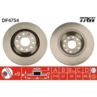 TRW DF4754 Remschijf
