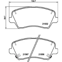 Hella 8DB 355 039-971 Remblokken