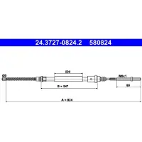 Ate 24.3727-0824.2 Handremkabel