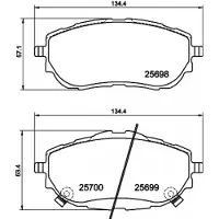 Hella 8DB 355 020-281 Remblokken