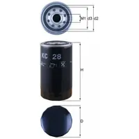 MAHLE ORIGINAL KC 28 Brandstoffilter