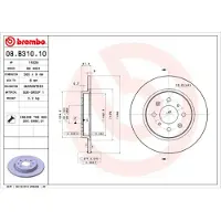 Brembo 08.B310.10 Remschijf
