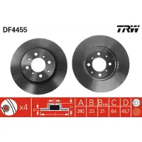 TRW DF4455 Remschijf