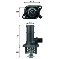 MAHLE ORIGINAL Thermostaat, koelvloeistof TI 16 105