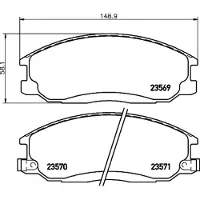 Hella 8DB 355 009-991 Remblokken