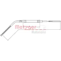 METZGER Kabel, parkeerrem 10.4134