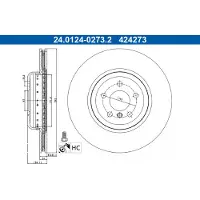 Ate 24.0124-0273.2 Remschijf