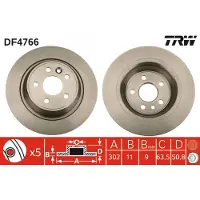 TRW Remschijf DF4766