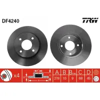 TRW DF4240 Remschijf