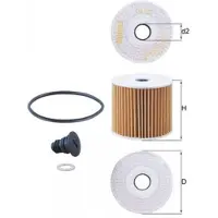 MAHLE ORIGINAL OX 1077D Oliefilter