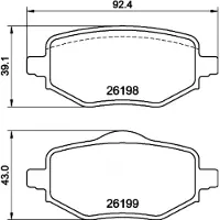 Hella Remblokkenset, schijfrem 8DB 355 040-971