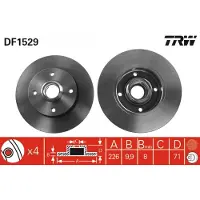 TRW Remschijf DF1529