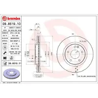 Brembo 09.8519.11 Remschijf