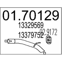 MTS Uitlaatpijp 01.70129