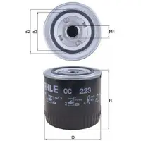 MAHLE ORIGINAL OC 223 Oliefilter