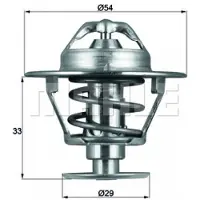 MAHLE ORIGINAL TX 86 76D Thermostaat, koelvloeistof