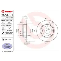 Brembo Remschijf 08A32711 achter, volledig, 1 Stuk