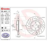 Brembo 09.A047.11 Remschijf