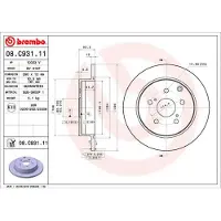 Brembo 08.C931.11 Remschijf