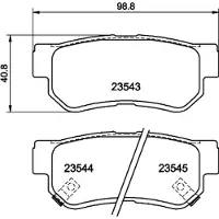 Hella 8DB 355 009-971 Remblokken